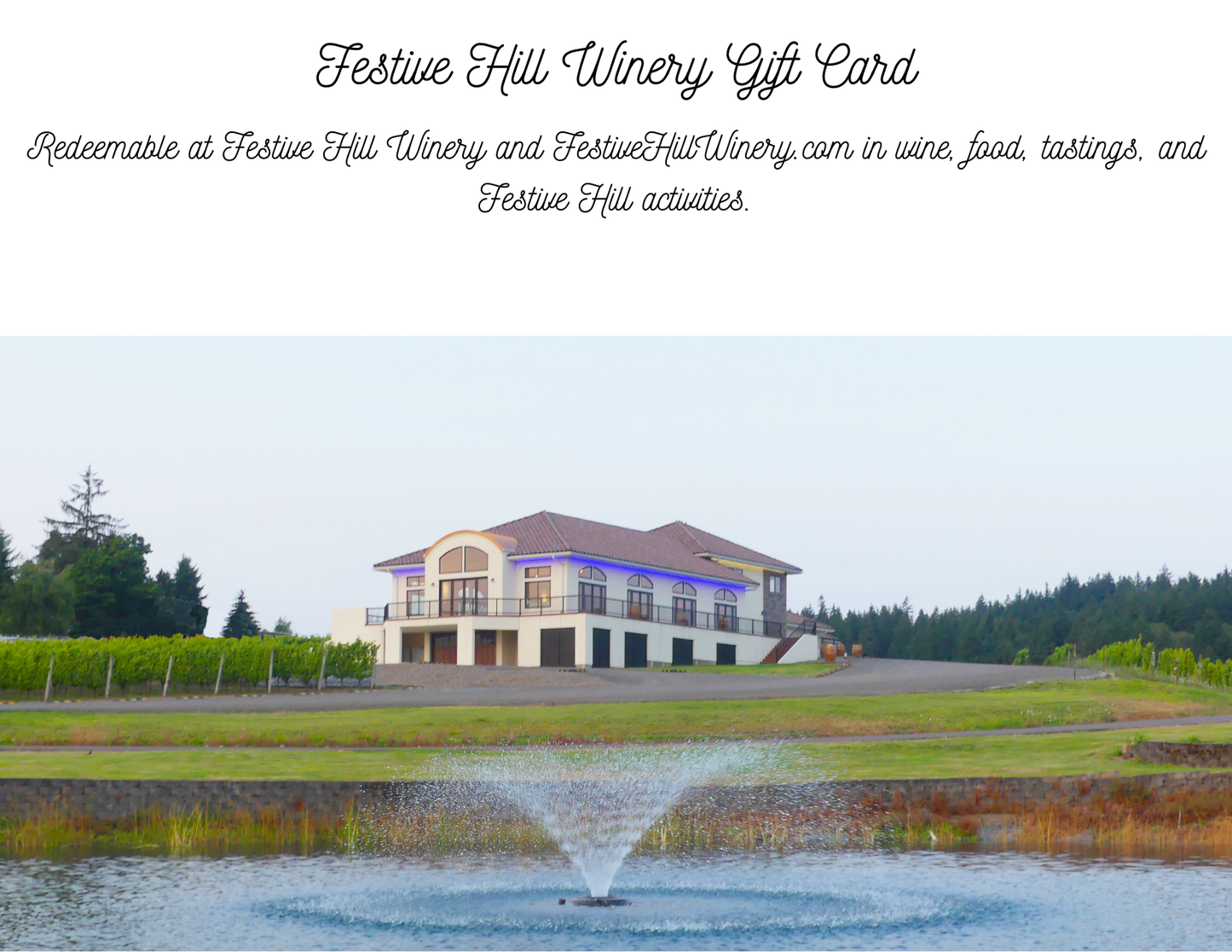 Festive Hill Winery Gift Card