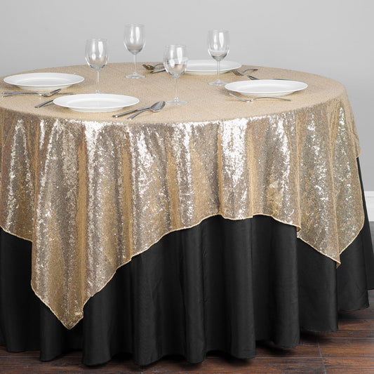 Sequin Table Overlay Rental